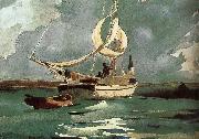 Winslow Homer Sailing Spain oil painting artist
